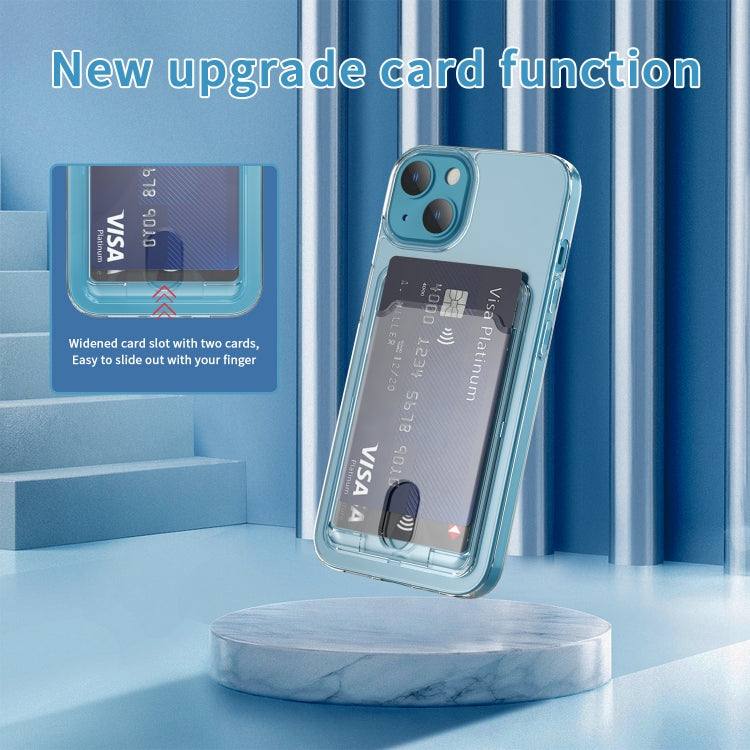 For iPhone 13 Card PC+TPU Phone Case(Transparent)