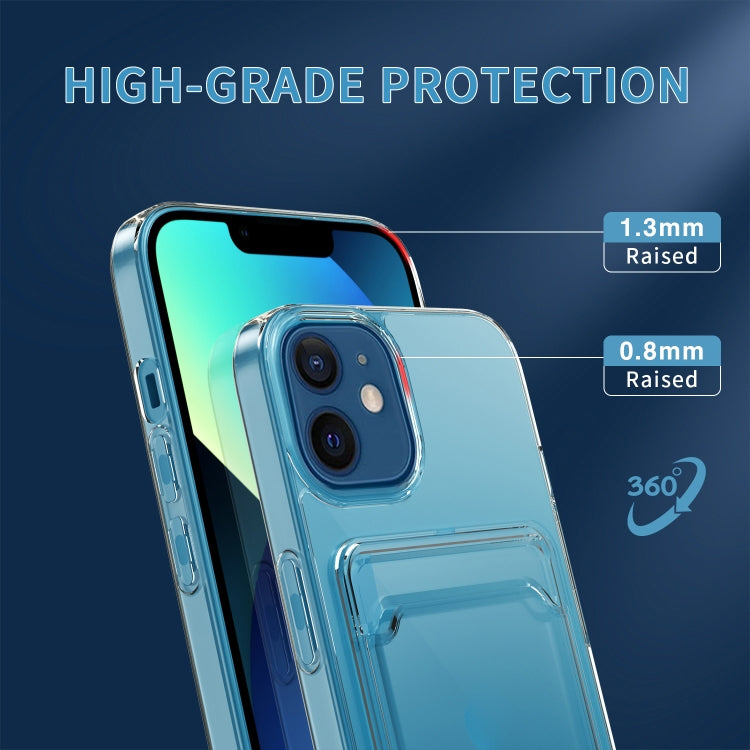 For iPhone 12 Card PC+TPU Phone Case(Transparent)