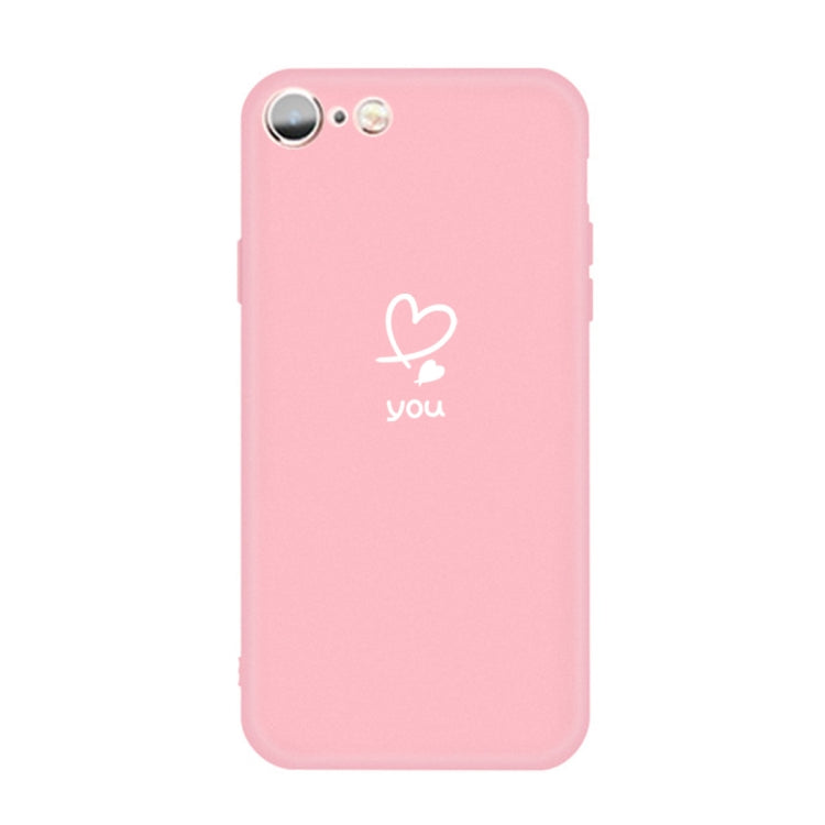 For iPhone 6s / 6 Love-heart Letter Pattern Colorful Frosted TPU Phone Protective Case