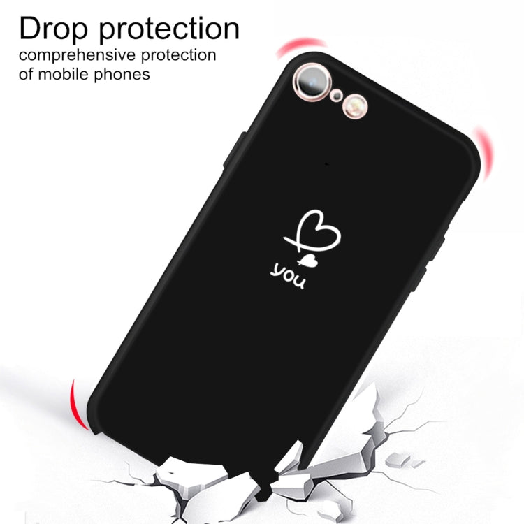 For iPhone 6s / 6 Love-heart Letter Pattern Colorful Frosted TPU Phone Protective Case