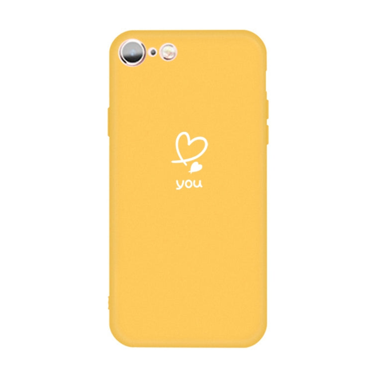 For iPhone 6s / 6 Love-heart Letter Pattern Colorful Frosted TPU Phone Protective Case
