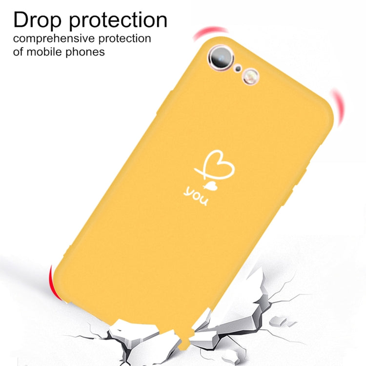 For iPhone 6s / 6 Love-heart Letter Pattern Colorful Frosted TPU Phone Protective Case