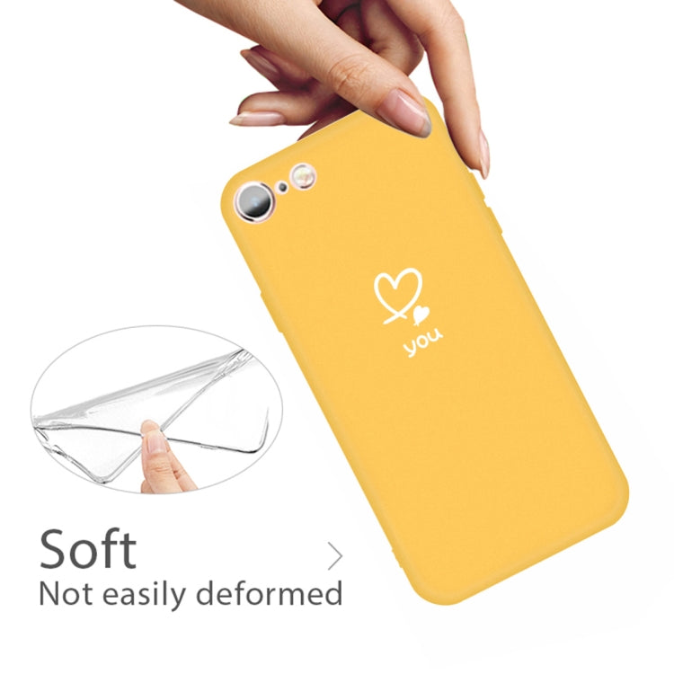 For iPhone 6s / 6 Love-heart Letter Pattern Colorful Frosted TPU Phone Protective Case