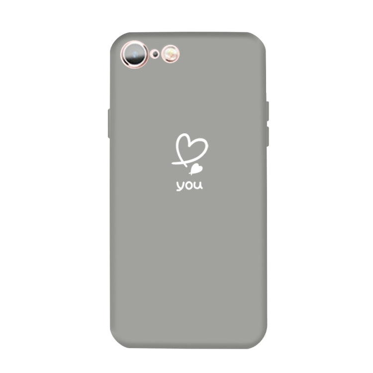 For iPhone 6s / 6 Love-heart Letter Pattern Colorful Frosted TPU Phone Protective Case