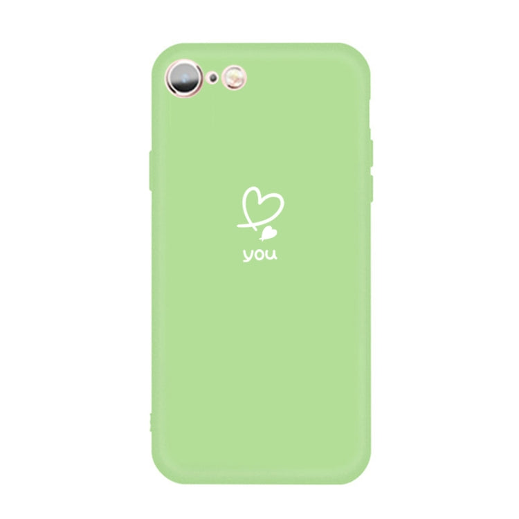 For iPhone 6s / 6 Love-heart Letter Pattern Colorful Frosted TPU Phone Protective Case