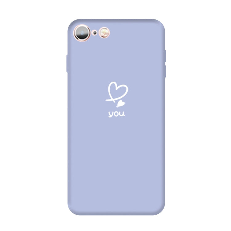For iPhone 6s / 6 Love-heart Letter Pattern Colorful Frosted TPU Phone Protective Case