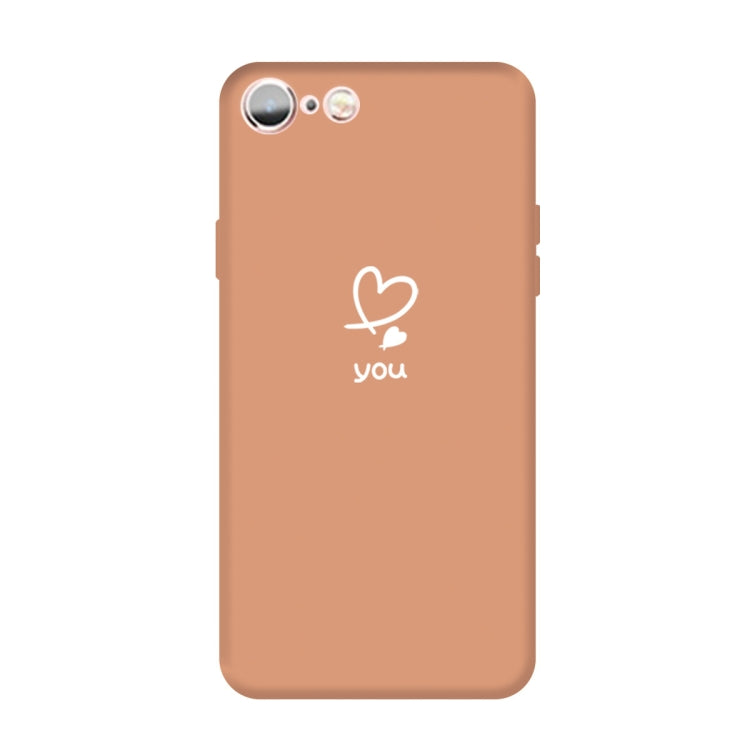 For iPhone 6s / 6 Love-heart Letter Pattern Colorful Frosted TPU Phone Protective Case
