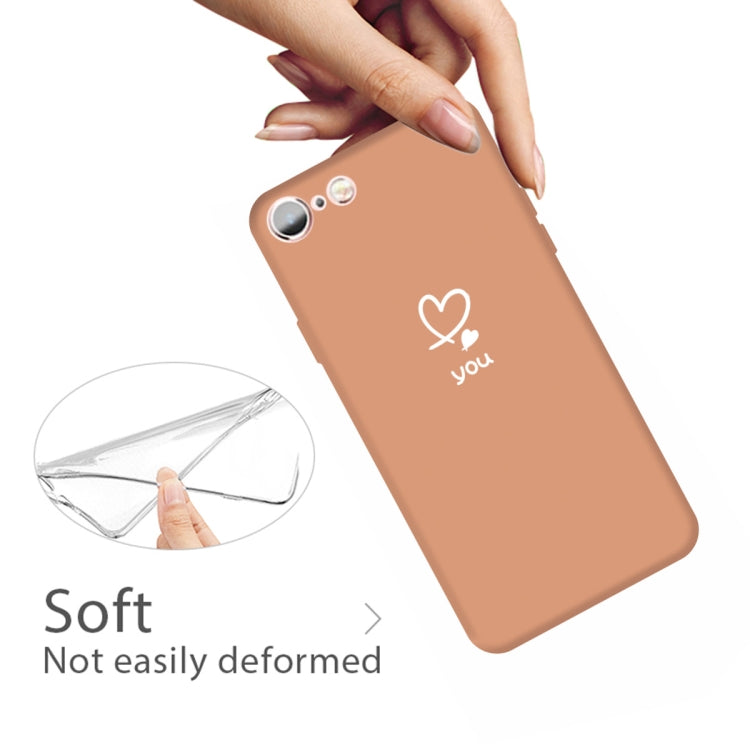 For iPhone 6s / 6 Love-heart Letter Pattern Colorful Frosted TPU Phone Protective Case