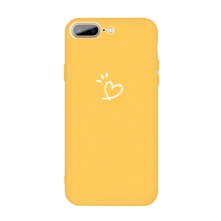 For iPhone 8 Plus / 7 Plus Love-heart Letter Pattern Colorful Frosted TPU Phone Protective Case
