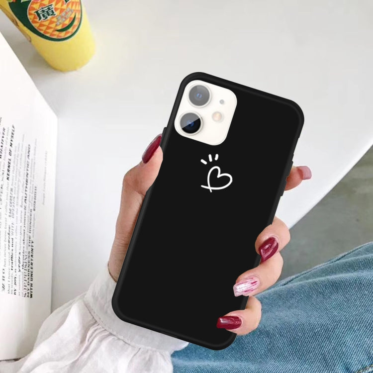 For iPhone 11 Love-heart Letter Pattern Colorful Frosted TPU Phone Protective Case
