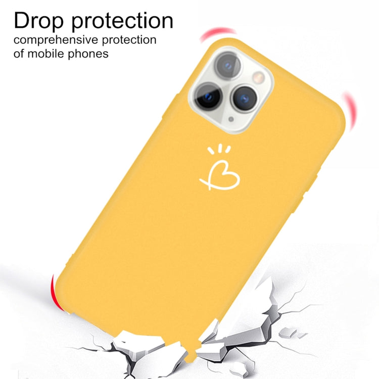 For iPhone 11 Pro Love-heart Letter Pattern Colorful Frosted TPU Phone Protective Case