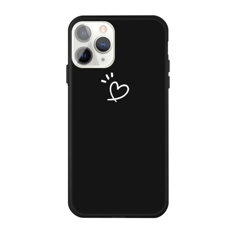 For iPhone 11 Pro Max Love-heart Letter Pattern Colorful Frosted TPU Phone Protective Case