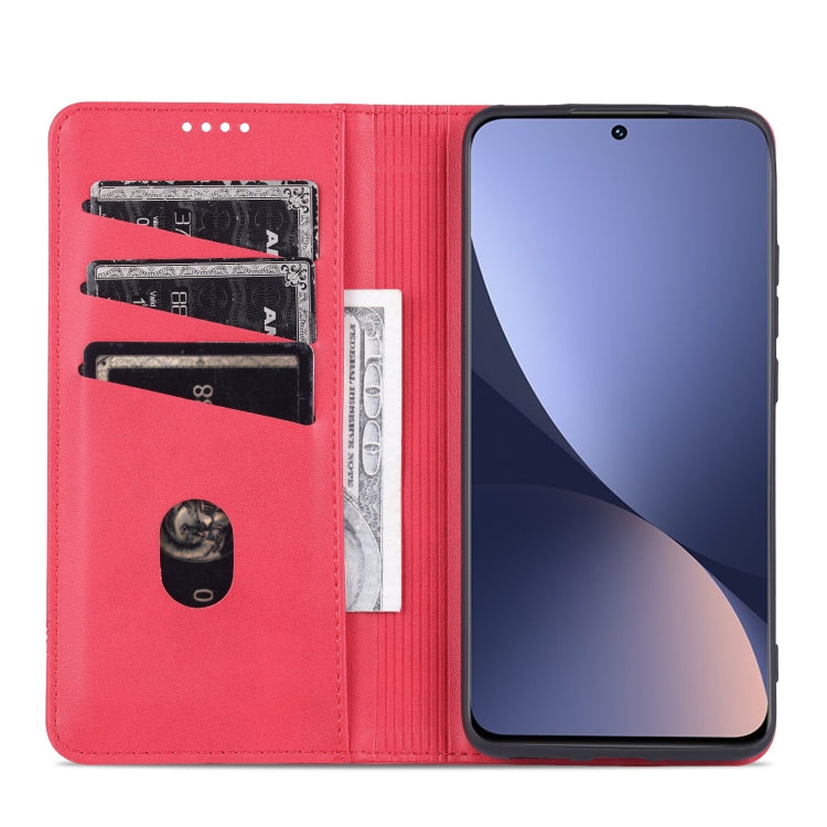 For Xiaomi 12 / 12X AZNS Magnetic Calf Texture Flip Leather Phone Case