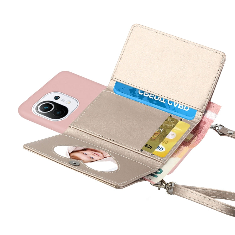 For Xiaomi Mi 11 Crossbody Lanyard Wallet Card Bag Phone Case
