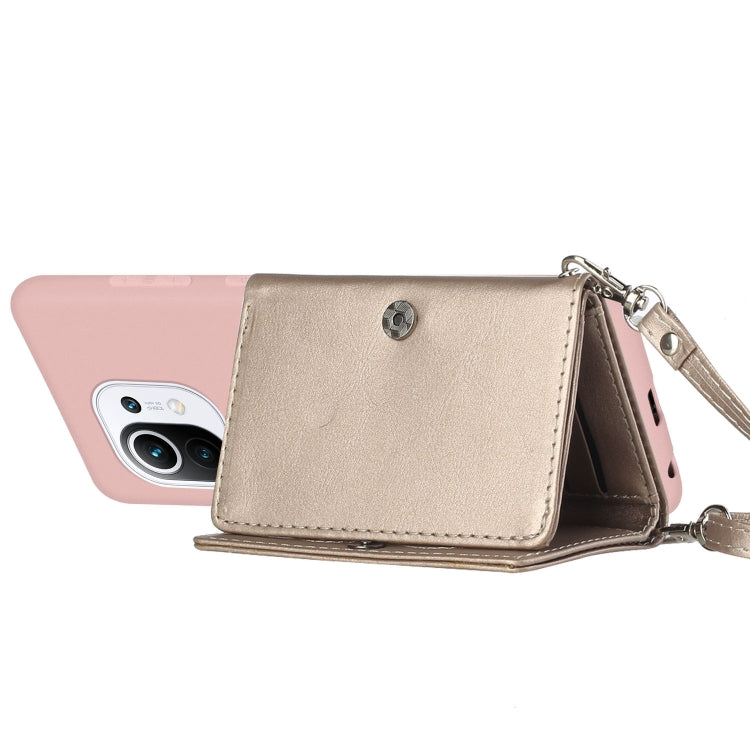 For Xiaomi Mi 11 Crossbody Lanyard Wallet Card Bag Phone Case