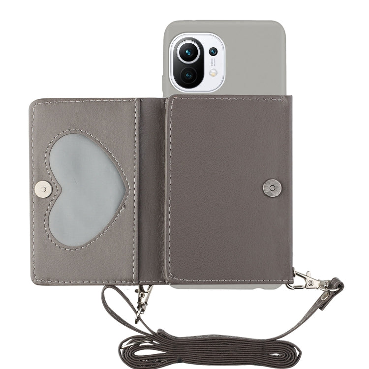 For Xiaomi Mi 11 Crossbody Lanyard Wallet Card Bag Phone Case