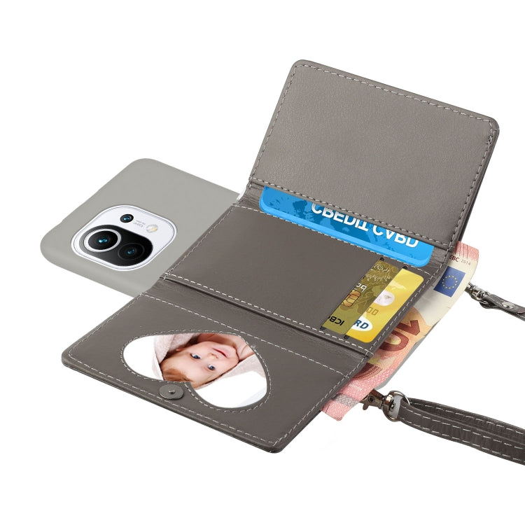 For Xiaomi Mi 11 Crossbody Lanyard Wallet Card Bag Phone Case