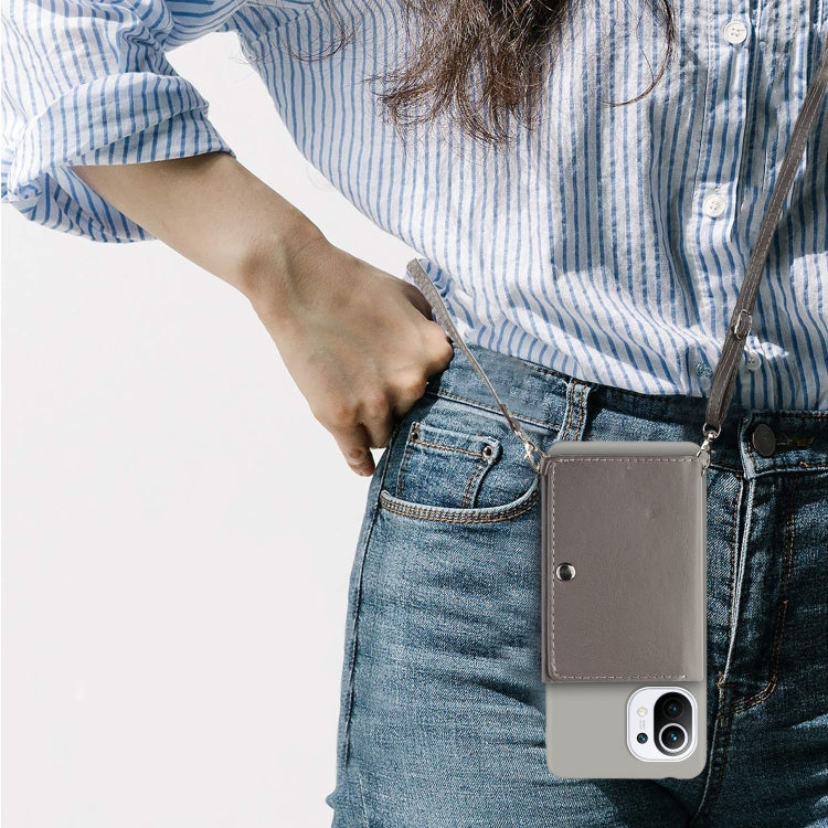 For Xiaomi Mi 11 Crossbody Lanyard Wallet Card Bag Phone Case