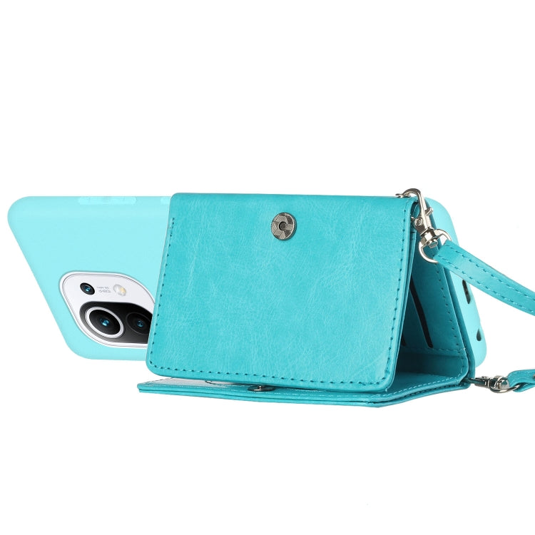For Xiaomi Mi 11 Crossbody Lanyard Wallet Card Bag Phone Case