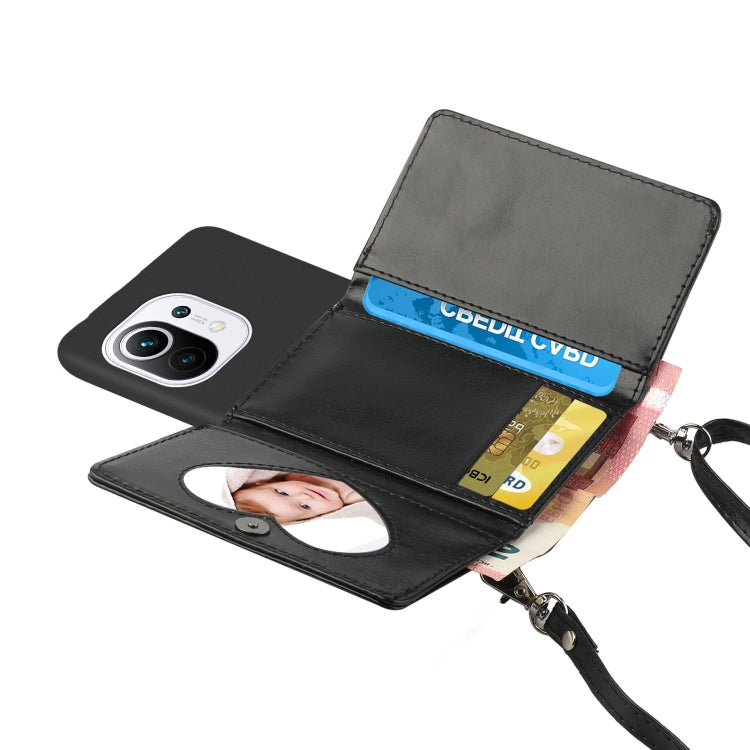 For Xiaomi Mi 11 Crossbody Lanyard Wallet Card Bag Phone Case