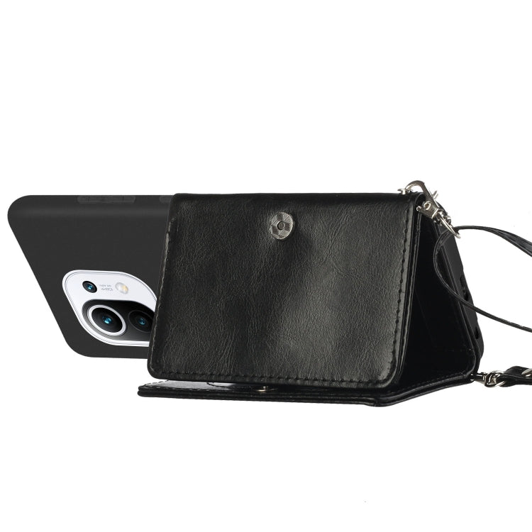 For Xiaomi Mi 11 Crossbody Lanyard Wallet Card Bag Phone Case