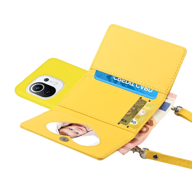 For Xiaomi Mi 11 Crossbody Lanyard Wallet Card Bag Phone Case
