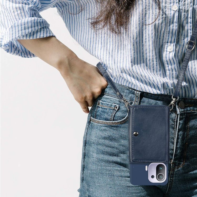 For Xiaomi Mi 11 Pro Crossbody Lanyard Wallet Card Bag Phone Case