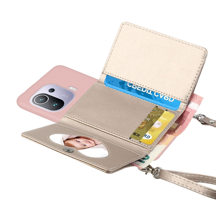 For Xiaomi Mi 11 Pro Crossbody Lanyard Wallet Card Bag Phone Case