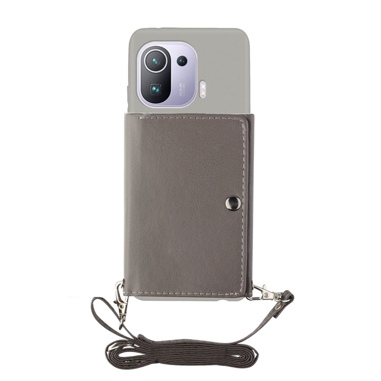 For Xiaomi Mi 11 Pro Crossbody Lanyard Wallet Card Bag Phone Case