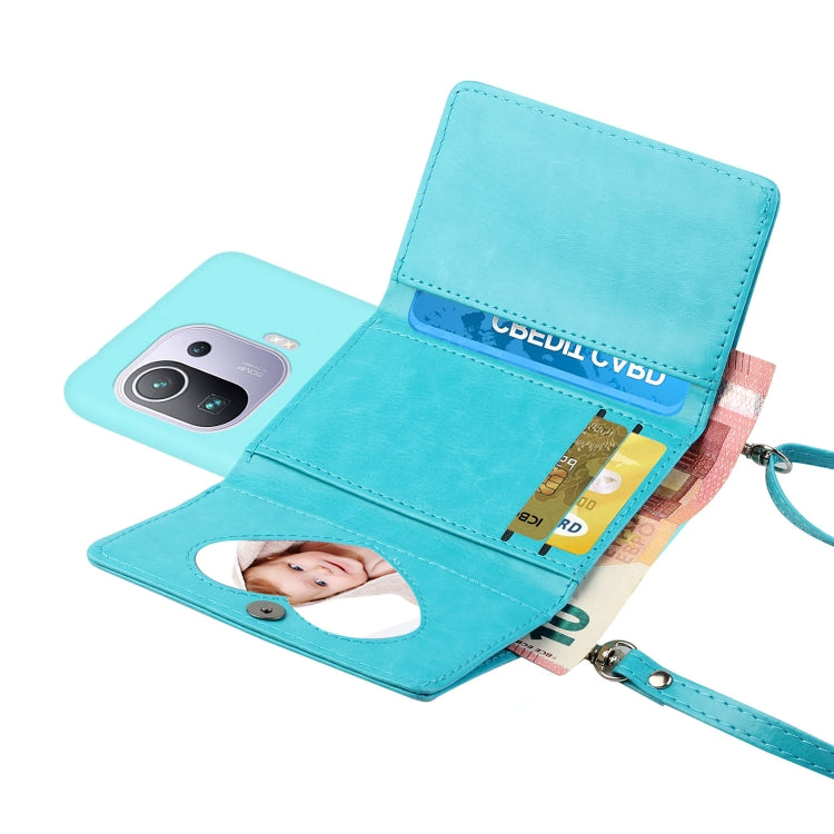 For Xiaomi Mi 11 Pro Crossbody Lanyard Wallet Card Bag Phone Case