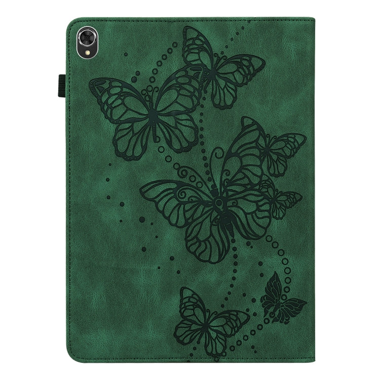 For Lenovo Tab K10 Embossed Butterfly Pattern Leather Tablet Case