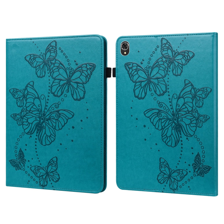 For Lenovo Tab K10 Embossed Butterfly Pattern Leather Tablet Case