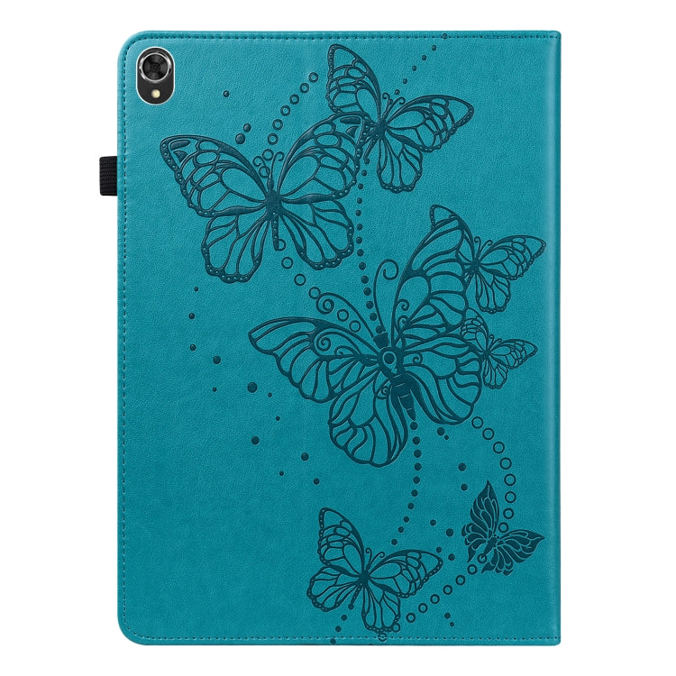 For Lenovo Tab K10 Embossed Butterfly Pattern Leather Tablet Case