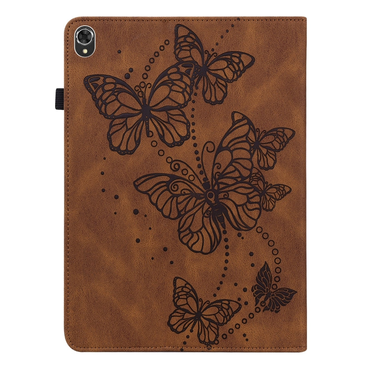 For Lenovo Tab K10 Embossed Butterfly Pattern Leather Tablet Case