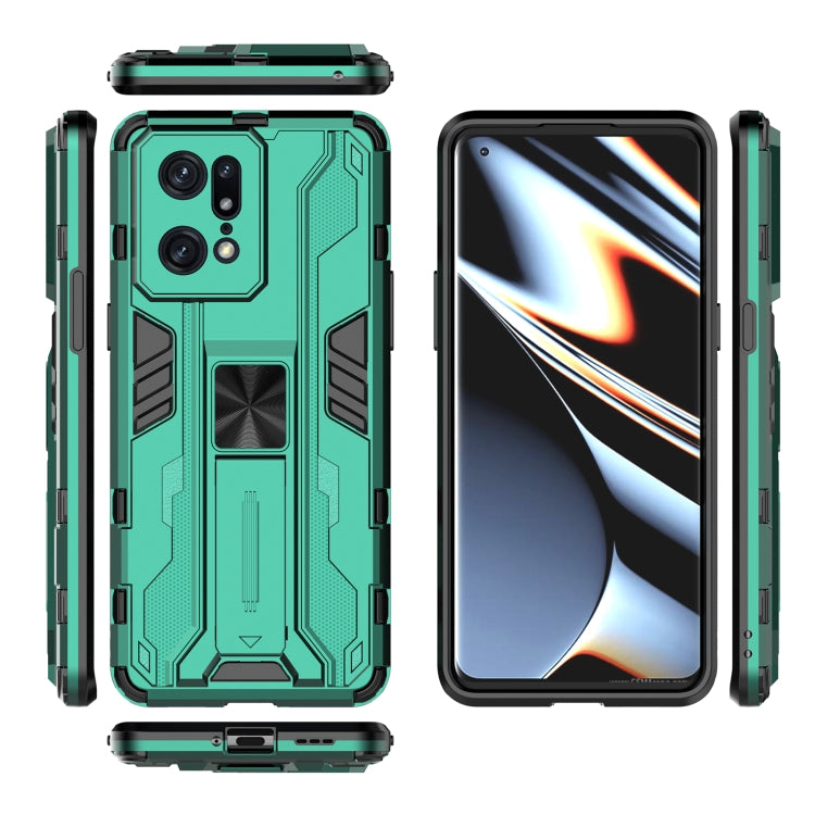 For OPPO Find X5 Pro Supersonic PC + TPU Shock-proof Protective Phone Case with Holder