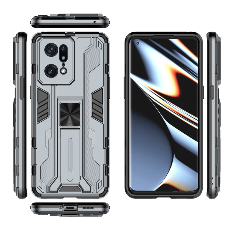 For OPPO Find X5 Pro Supersonic PC + TPU Shock-proof Protective Phone Case with Holder