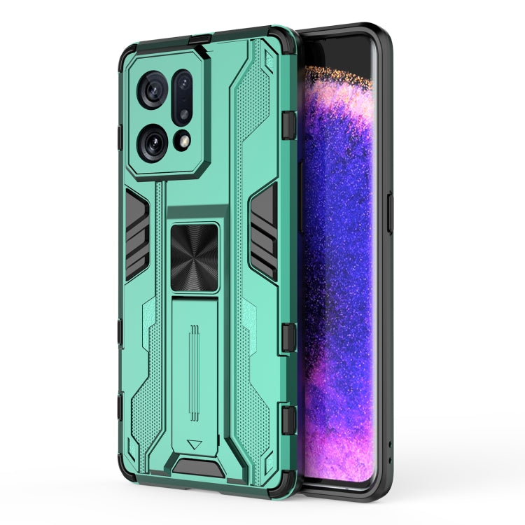 For OPPO Find X5 Supersonic PC + TPU Shock-proof Protective Phone Case with Holder