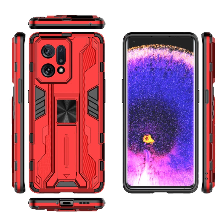 For OPPO Find X5 Supersonic PC + TPU Shock-proof Protective Phone Case with Holder
