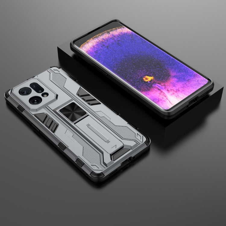 For OPPO Find X5 Supersonic PC + TPU Shock-proof Protective Phone Case with Holder
