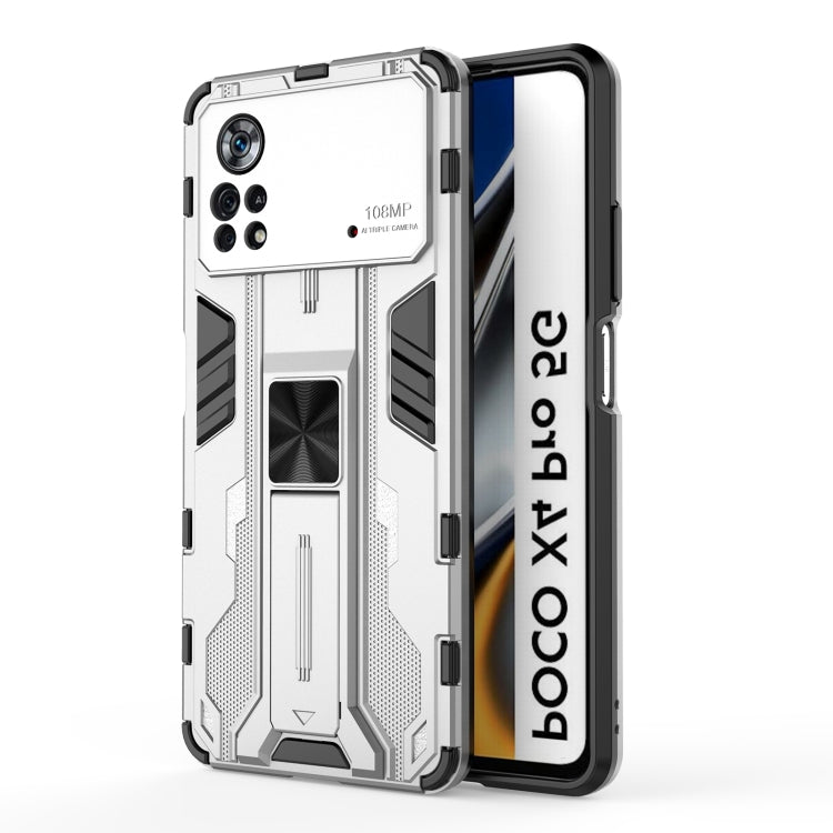 For Xiaomi Poco X4 Pro 5G Supersonic PC + TPU Shock-proof Protective Phone Case with Holder