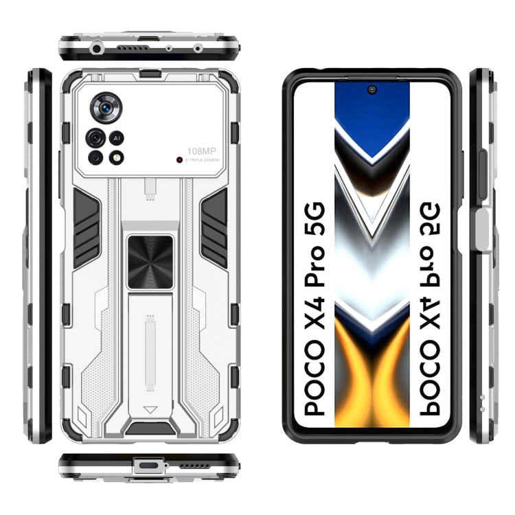 For Xiaomi Poco X4 Pro 5G Supersonic PC + TPU Shock-proof Protective Phone Case with Holder