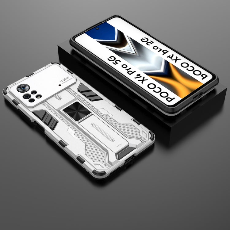 For Xiaomi Poco X4 Pro 5G Supersonic PC + TPU Shock-proof Protective Phone Case with Holder