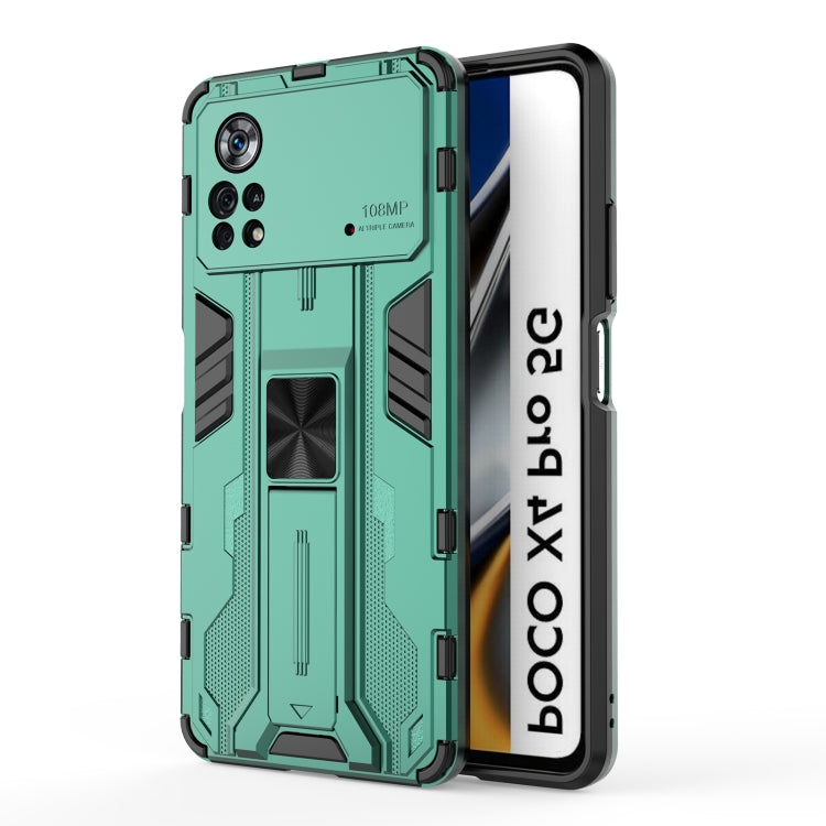For Xiaomi Poco X4 Pro 5G Supersonic PC + TPU Shock-proof Protective Phone Case with Holder