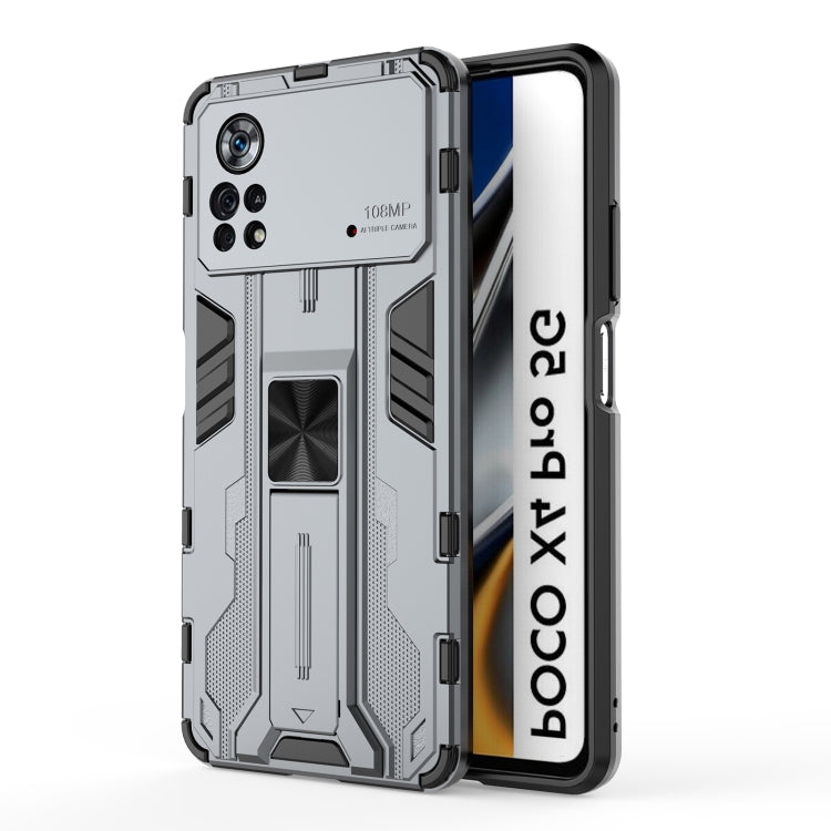 For Xiaomi Poco X4 Pro 5G Supersonic PC + TPU Shock-proof Protective Phone Case with Holder