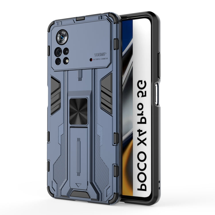 For Xiaomi Poco X4 Pro 5G Supersonic PC + TPU Shock-proof Protective Phone Case with Holder