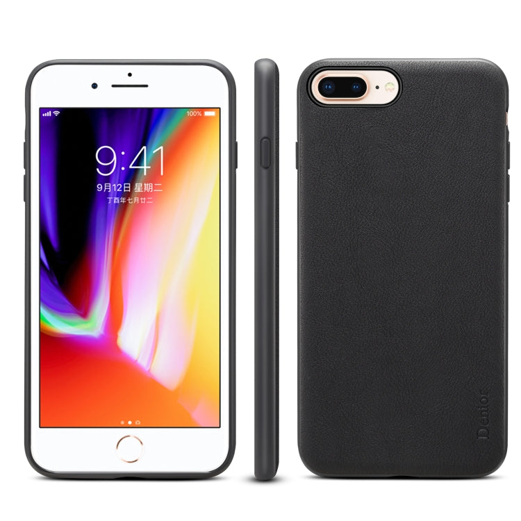 For iPhone 7 Plus / 8 Plus Denior V7 Luxury Car Cowhide Leather Ultrathin Protective Case