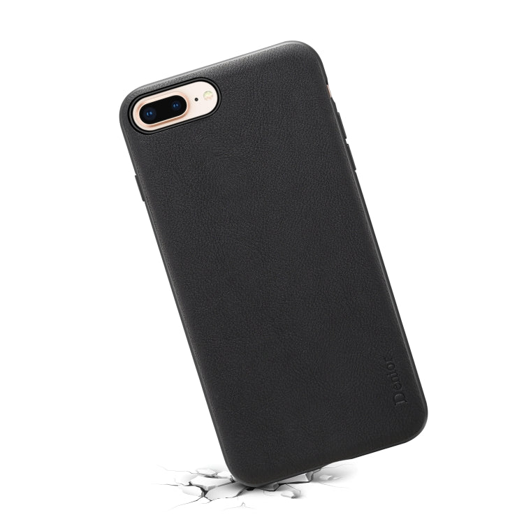 For iPhone 7 Plus / 8 Plus Denior V7 Luxury Car Cowhide Leather Ultrathin Protective Case