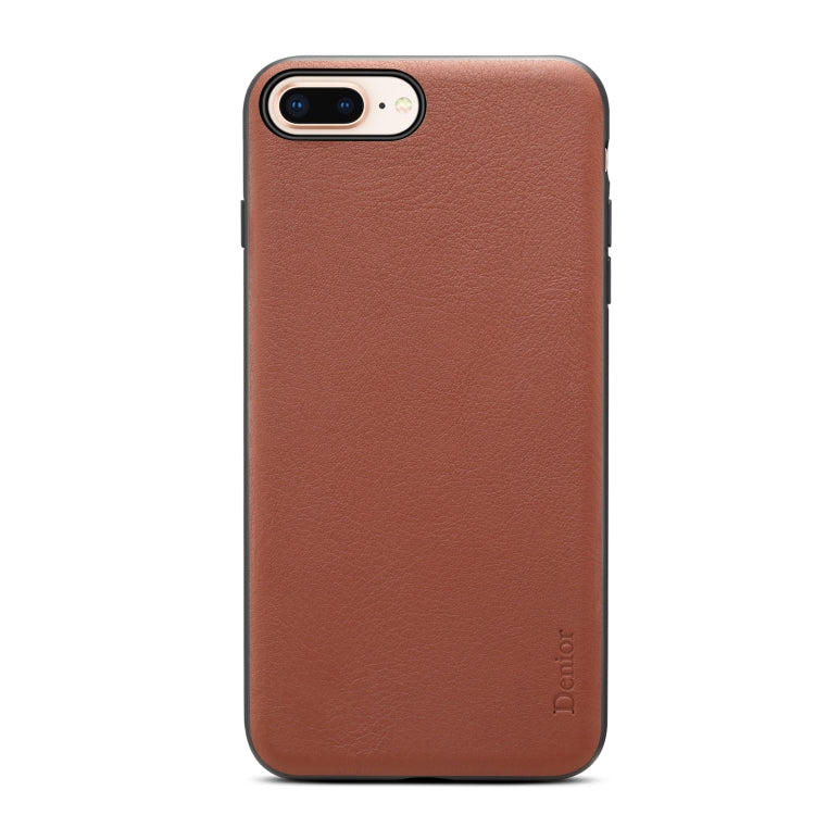 For iPhone 7 Plus / 8 Plus Denior V7 Luxury Car Cowhide Leather Ultrathin Protective Case