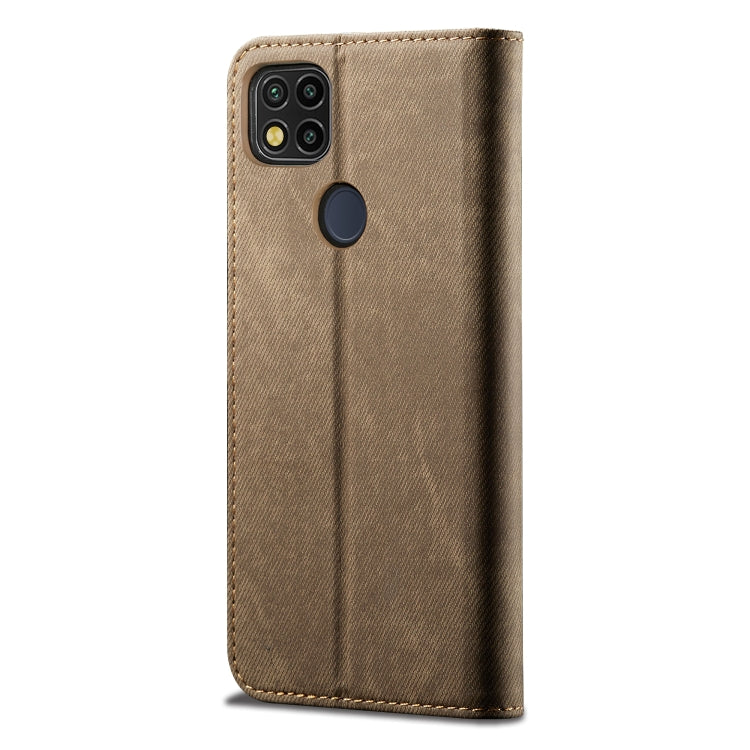 For Xiaomi Redmi 10A / 9C Denim Texture Casual Style Leather Phone Case