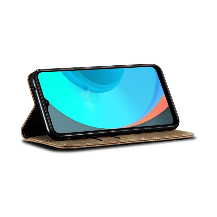 For Xiaomi Redmi 10A / 9C Denim Texture Casual Style Leather Phone Case